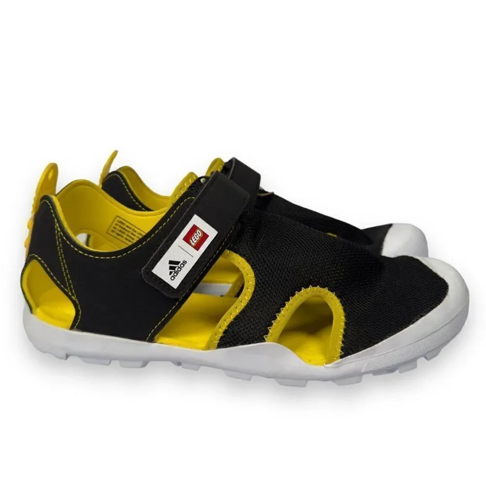 Adidas LEGO x Captain Toey J Sandals 'Black Yellow' GY5089 Youth 6‎